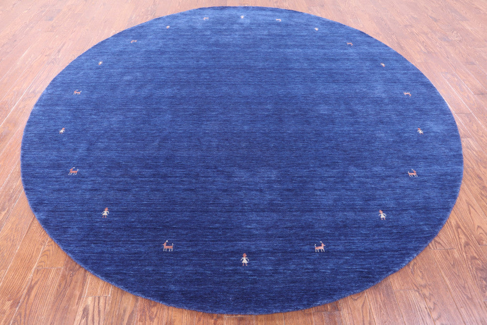 10' Round Persian Gabbeh Handmade Wool Rug - Q15040