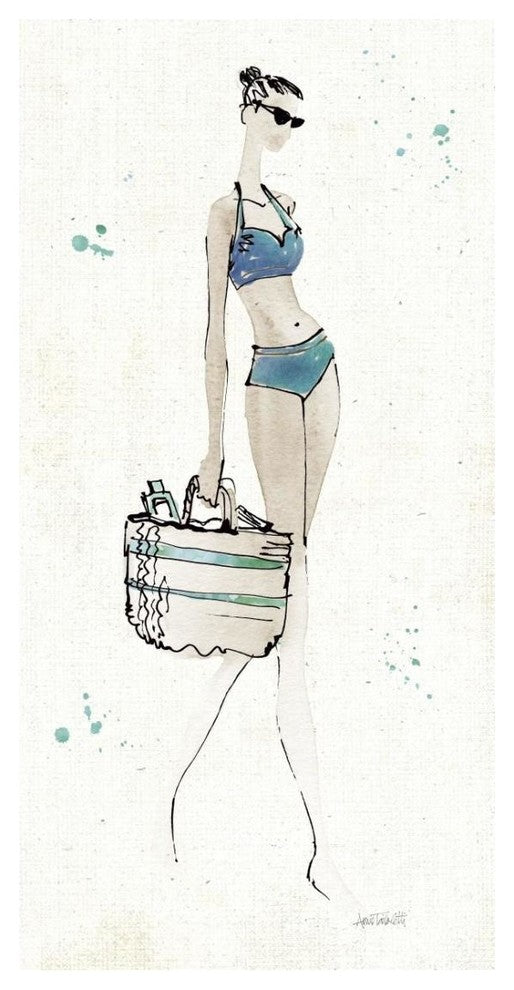 "Beach Divas VI" Digital Paper Print by Anne Tavoletti, 14"x26"