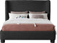 Penny Bed, Black, Queen, Boucle Fabric