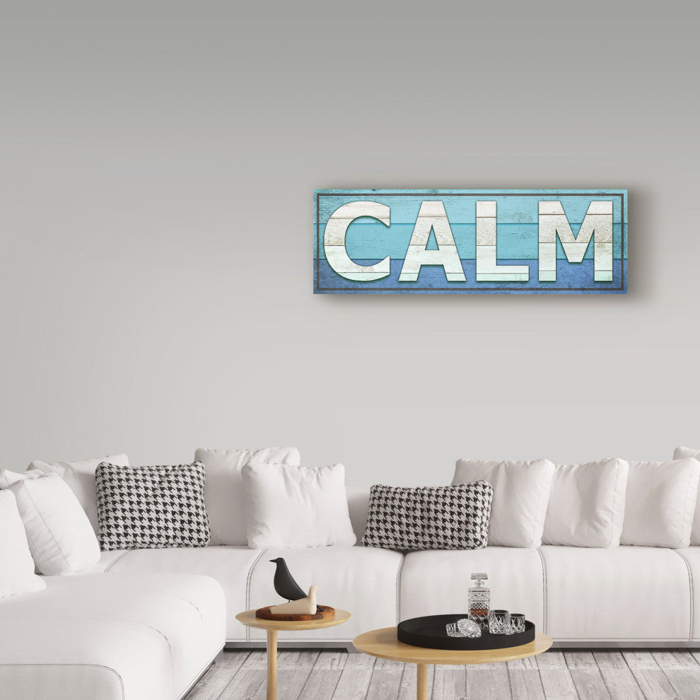 "Gypsy Sea Blue Calm" by Lightboxjournal, Canvas Art, 16"x47"
