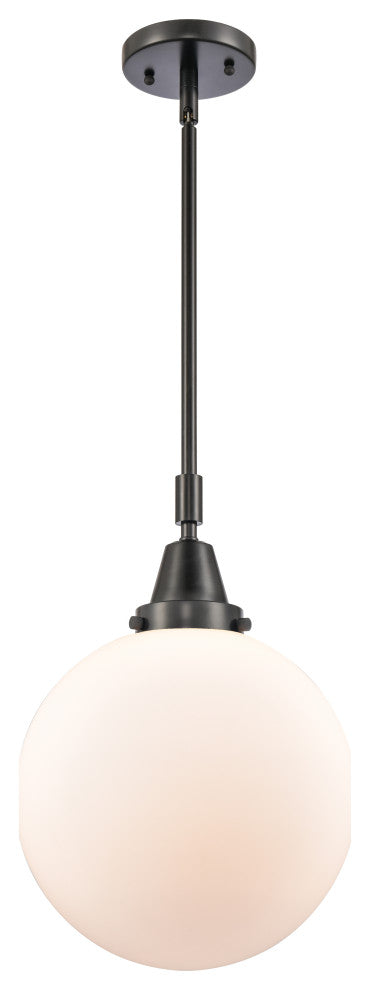 INNOVATIONS LIGHTING 447-1S-SN-G201-10 Beacon Mini Pendant, Matte Black