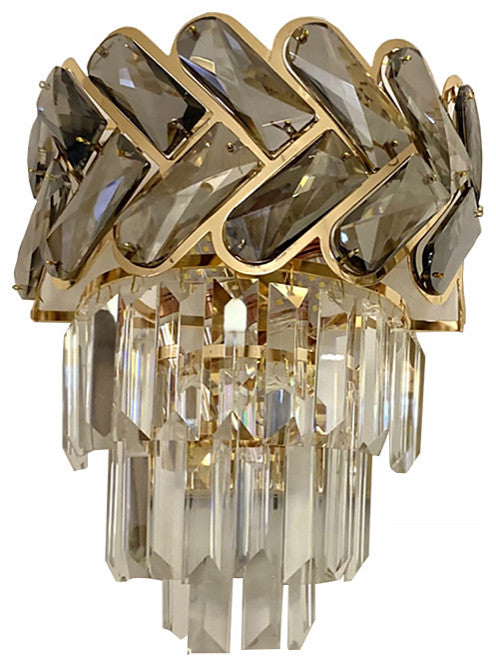 Luxury crystal wall light fixture for bedroom