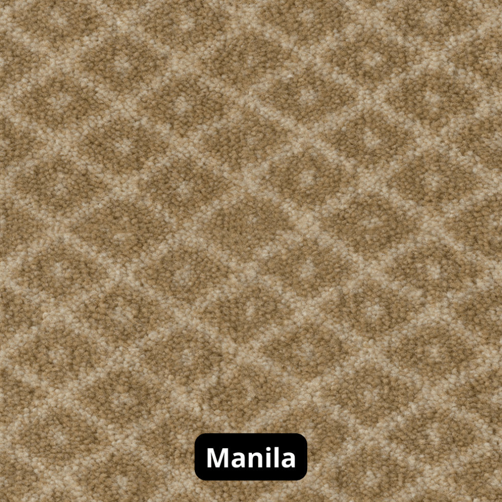 Diamond Pattern 3/8 Thick Indoor Area Rug Carpet, Manila, 10x10