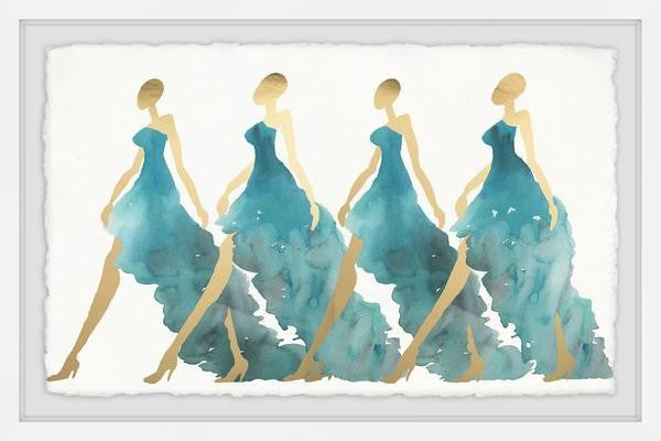 "Blue Obsession" Framed Painting Print, 18"x12"