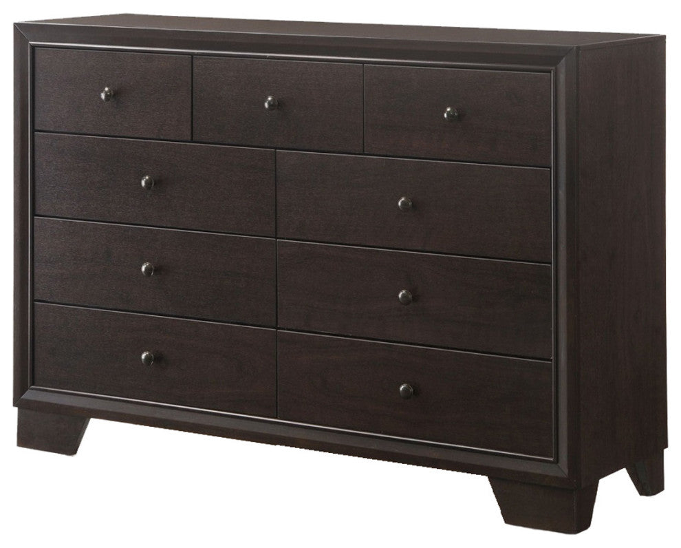 Dresser with 9 Drawers, Espresso
