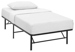 Horizon Twin Stainless Steel Bed Frame, Brown