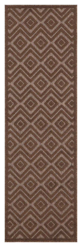 Nourison Versatile 2'2" x 7'6 Brown Modern Rug