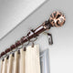 Swirl 1" Curtain Rod, Black, Bronze, 160"-240"