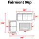 Fairmont 6 Piece Outdoor Wicker Patio Furniture Set 06p