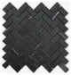 Neromarquina Honed 1x2 Herringbone Marble Mosaic