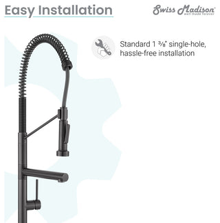 Nouvet Single Handle, Pull-Down Kitchen Faucet With Pot Filler, Gunmetal Grey