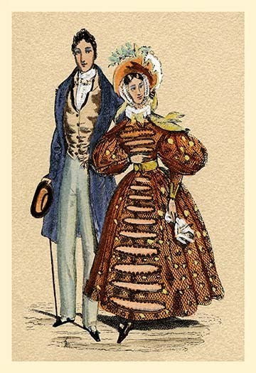 Gentleman and Lady- Gallery Wrapped Canvas Art 28" x 42"
