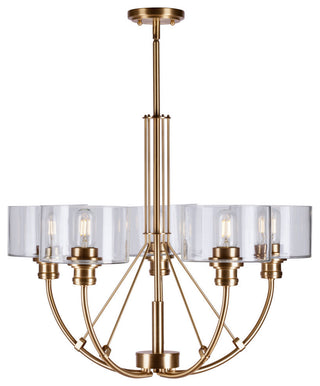 5-Light Chandelier, Soft Gold