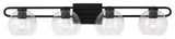 Codyn Four Light Wall / Bath, Midnight Black