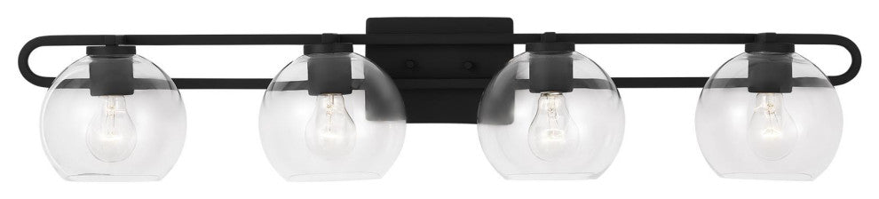 Codyn Four Light Wall / Bath, Midnight Black
