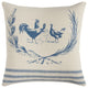 Blue Distressed Farmhouse Throw Pillow