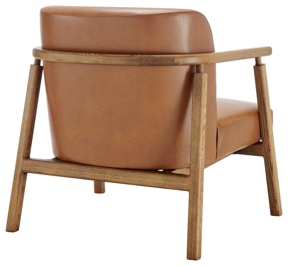 Reiner Accent Arm Chair, Borneo Chocolate, Pu