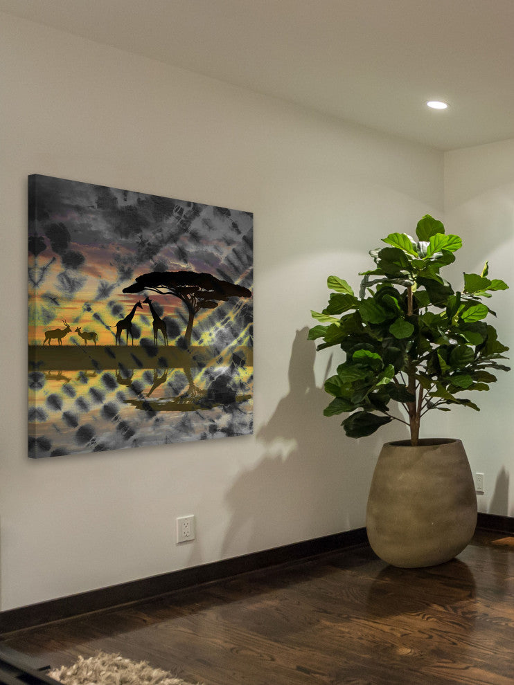 "Walk at Dusk" Print on Canvas, 32"x32"