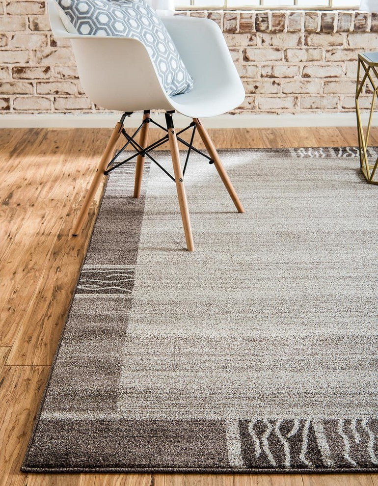 Rug Unique Loom Del Mar Light Brown Round 6' 0 x 6' 0