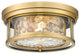 Zlite 493F2-RB 2-Light Flush Mount, Inner Clear Water & Outer Clear