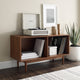 Liam Medium Record Storage Console Cabinet Walnut