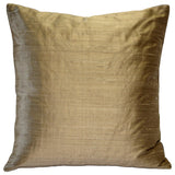 Pillow Decor Sankara Silk Throw Pillows 18"x18", Gold