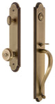 Arc 1-Piece Dummy Handleset, S Grip and Bouton Knob, Vintage Brass, 848463