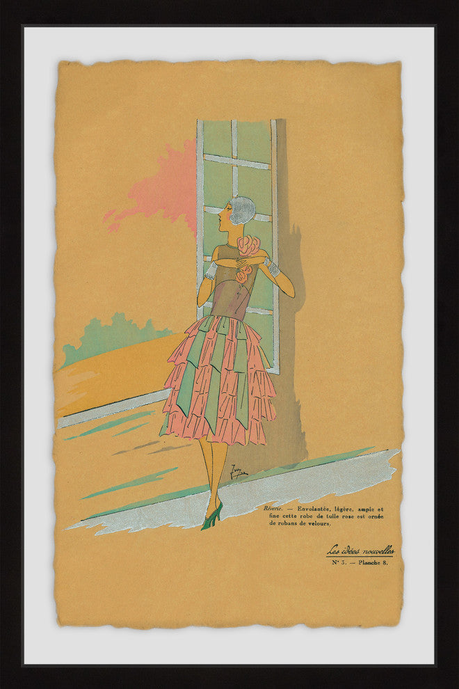 "Gazing Out the Window" Framed Painting Print, 24"x36"