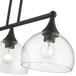 3 Light Bronze Linear Chandelier