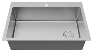 Karran Fusion Top Mount 33-in x 22-in Stainless Steel Single Bowl Kitchen Sink