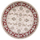 HomeRoots 7' Round Polypropylene Ivory or Red Area Rug