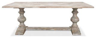 Lionisio Rectangle Trestle Dining Table Brown Traditional