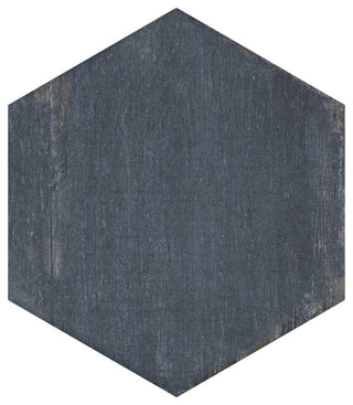 Retro Mini Hex Blue Porcelain Floor and Wall Tile