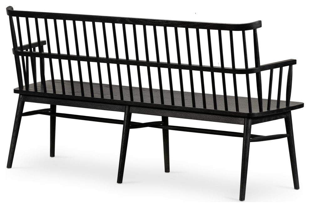 Aspen Large Bench-Black Oak