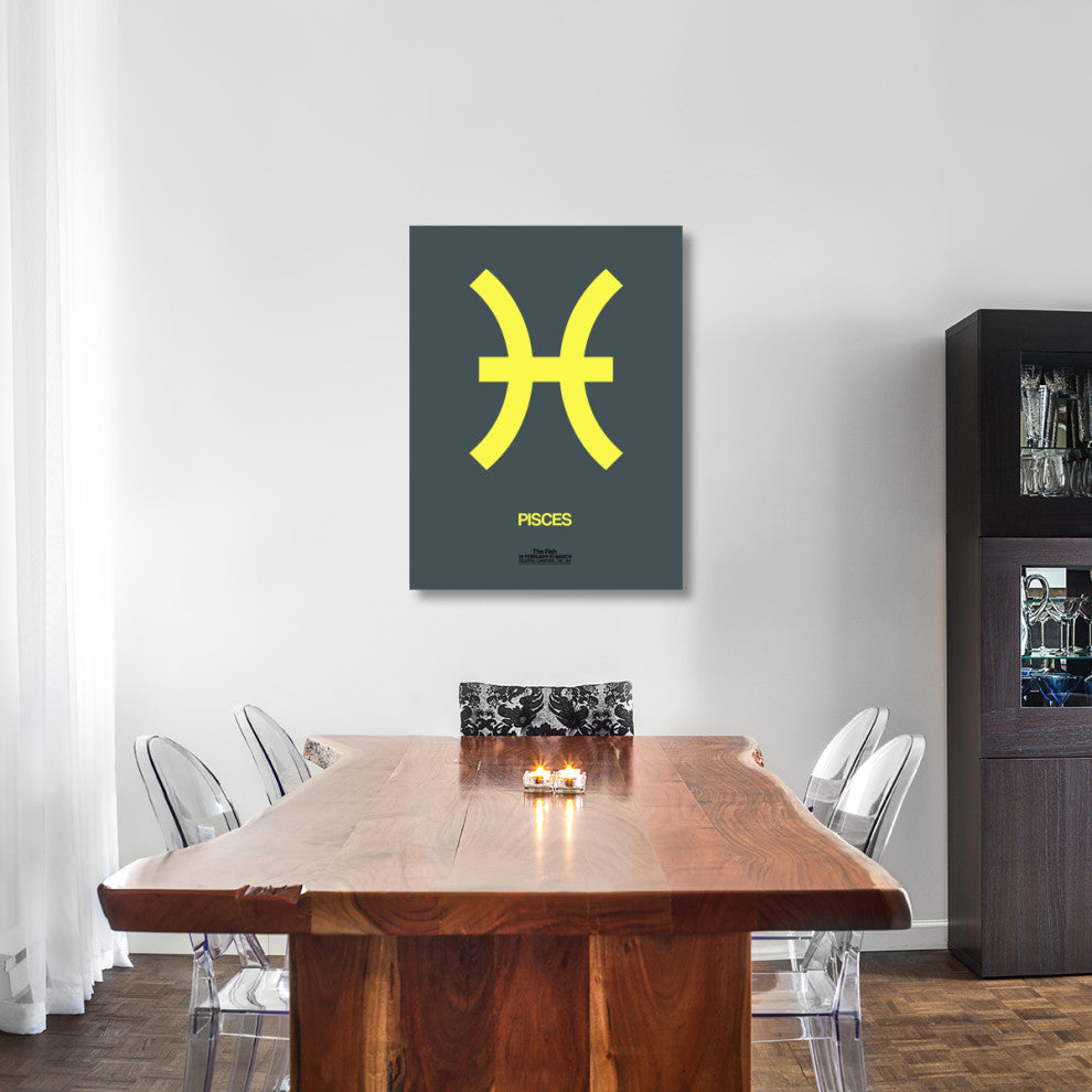 "Pisces Zodiac Sign Yellow" Fine Art Print