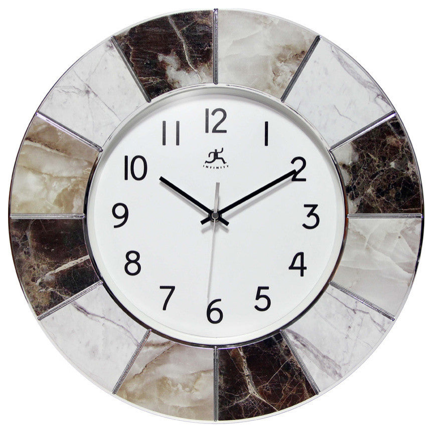 Modern Marble 16" Decorative Wall Clock
