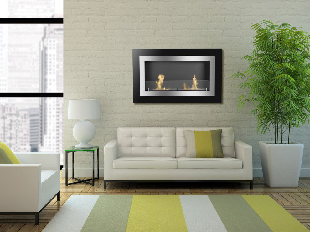 Recessed Wall Ventless Bio Ethanol Fireplace - Villa | Ignis