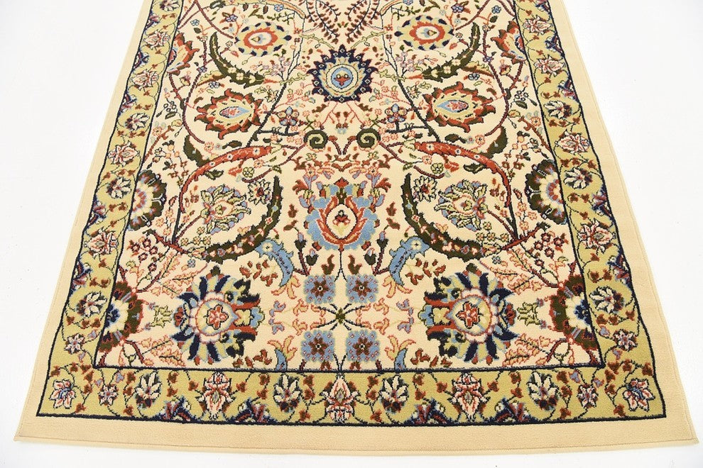 Unique Loom Cream Espahan Cape Cod 5'' 0 x 8'' 0 Area Rug