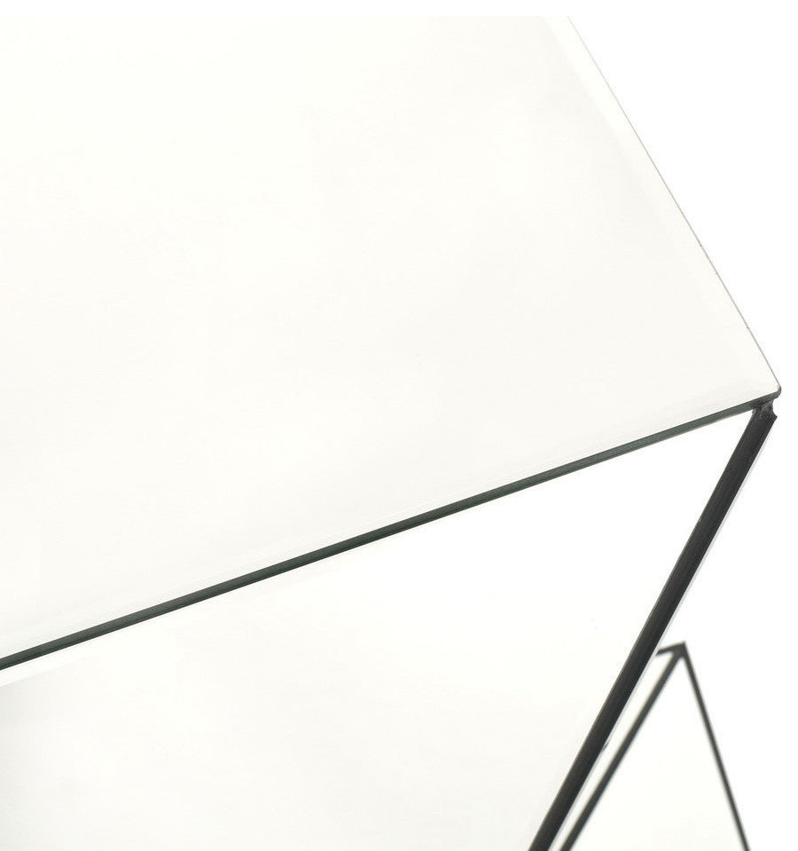 GDF Studio Aedon Modern Mirrored Side Table
