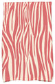 Wood Stripe Geometric Print Kitchen Towel, Coral
