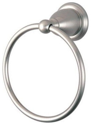 Kingston Brass 6" Towel Ring, Brushed Nickel