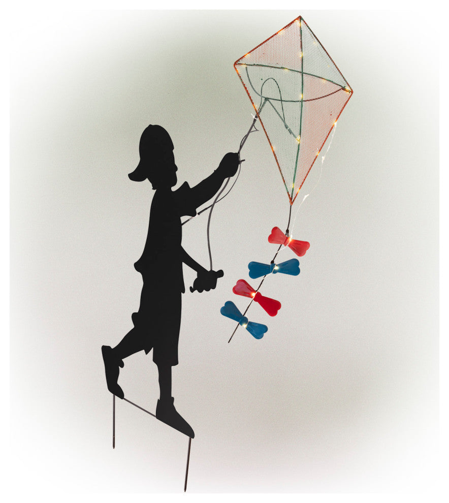 Alpine Solar Boy Silhouette Flying Kite Decor, 41"