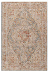 Naila IAL-2317 Red/Blue Multi Machine Woven 6'7" Round Rug