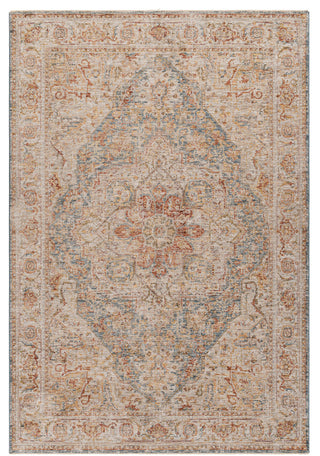 Naila IAL-2317 Red/Blue Multi Machine Woven 6'7" Round Rug