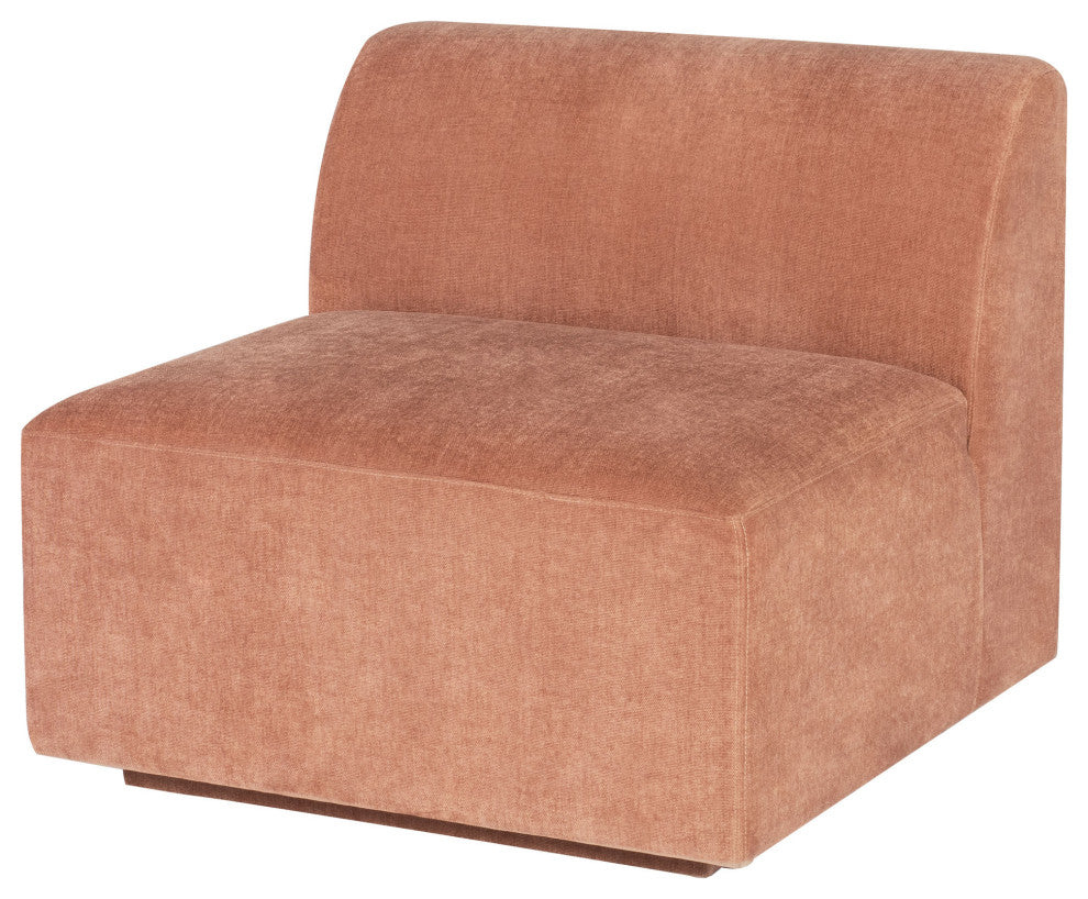 Lilou Nectarine Fabric  Modular Sofa Armless