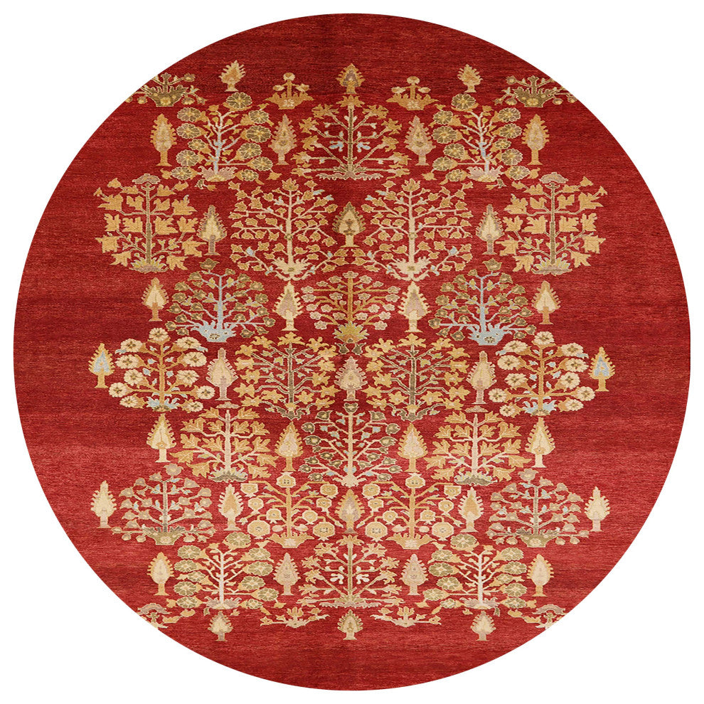 Ahgly Company Indoor Round Mid-Century Modern Area Rugs, 7' Round