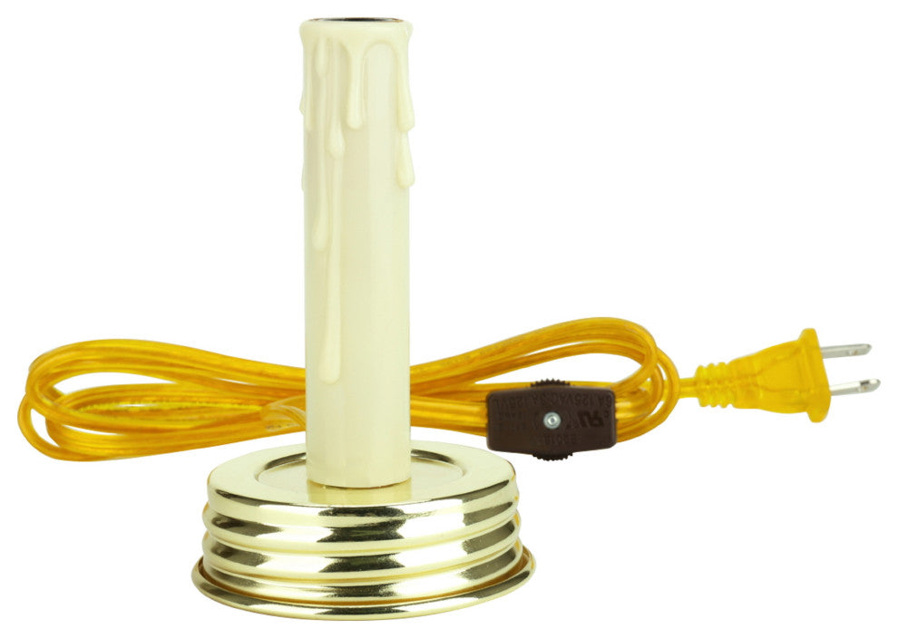 21021, Mason Jar Lamp Kit, Brass