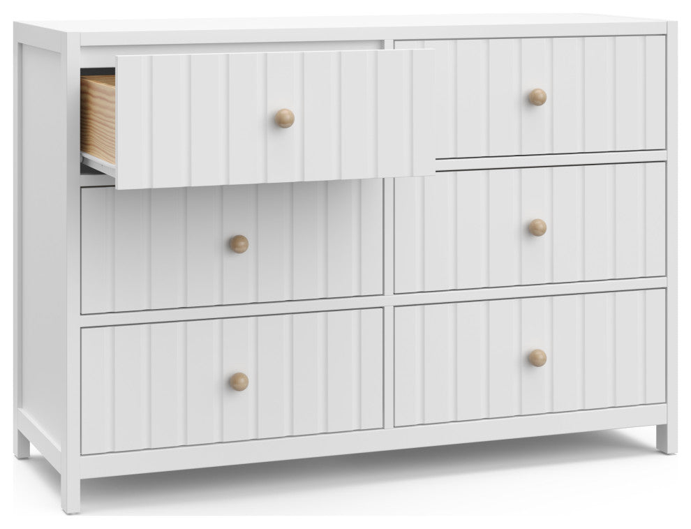 Graco Teddi 6 Drawer Double Dresser, White