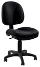 Classic Office Chair, Armless Design With Padded Seat & Reinforced Back, Black
