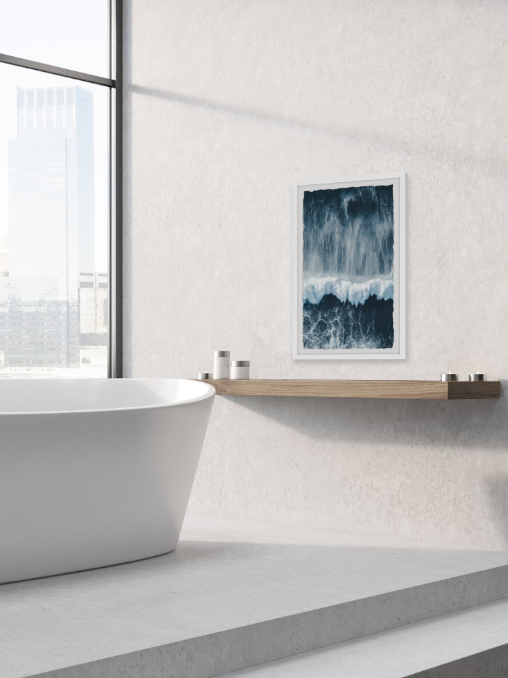 "Waves Roll" Framed Painting Print, 16x24